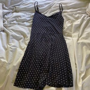 Polka dot navy dress